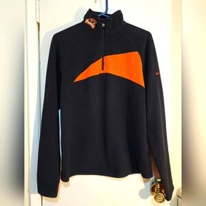 Columbia Oregon Beavers Black & Orange Front 1/2 Zip Sweater Beavers Logo Collar